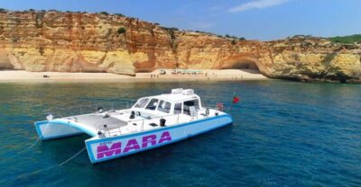 Albufeira: Catamaran Cruise with BBQ & Open Bar on the Beach