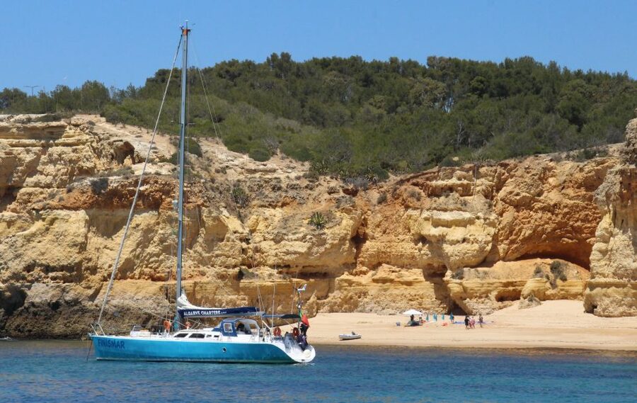 Albufeira: Sailing Boat Cruise BBQ & Open Bar on the Beach - Key points at a glance