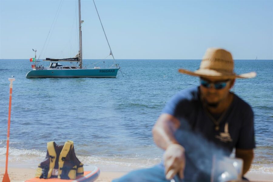 Albufeira: Sailing Boat Cruise BBQ & Open Bar on the Beach - Swimming, sun, and a short dinghy outing