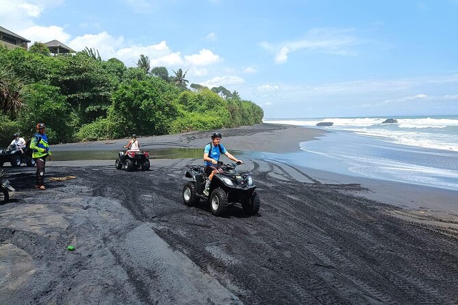 Bali ATV Ride In the beach black sand atv tour - Rice fields, cornfields, and village roads
