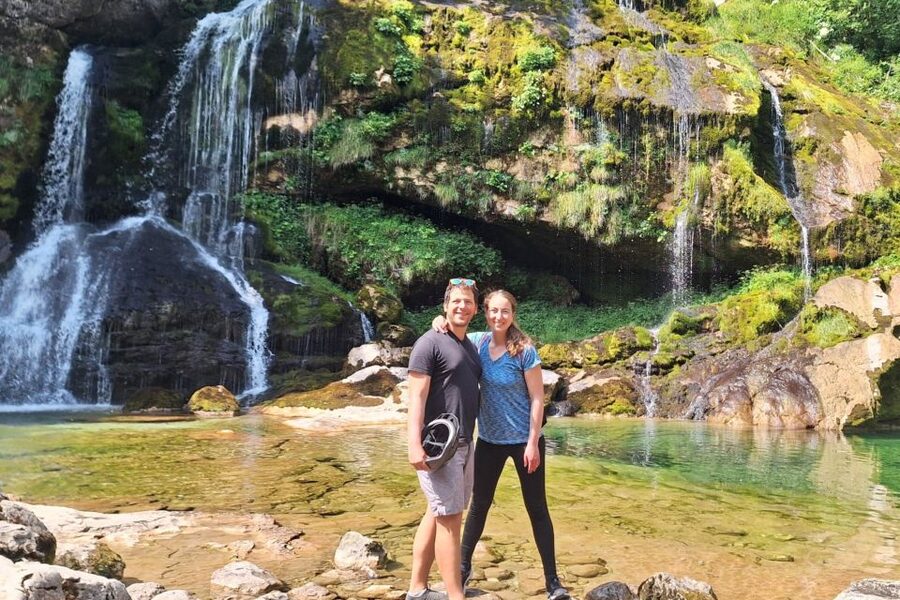 Bike Through Narnia: Waterfalls & Filming Location Bike Tour - Virje waterfall and the first local snack