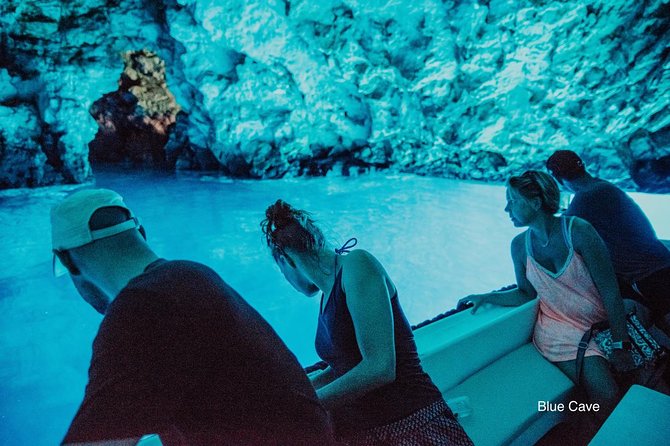 Blue cave, Mamma Mia and Hvar, 5 islands speedboat tour - Stiniva Cove is a swim, not a beach day