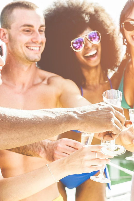 Boat Party to the Beach with Swimming Stops, DJ and Open Bar - Who will enjoy this cruise most