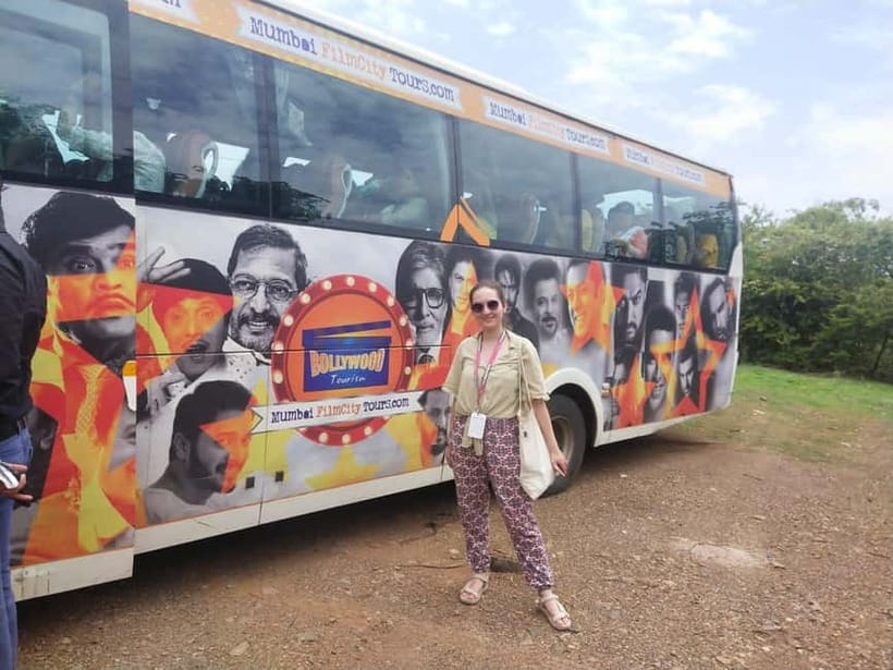 Bollywood Filmcity tour with Dance show. - Starting at the gate and boarding the bus