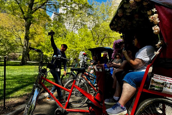 Central Park Pedicab Tours - History and Movie Locations - The Lake and Bow Bridge, where the scenery becomes cinematic