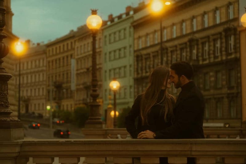 Cinematic Photoshoot Experience in Prague - Rudolfinum and the Vltava riverbank