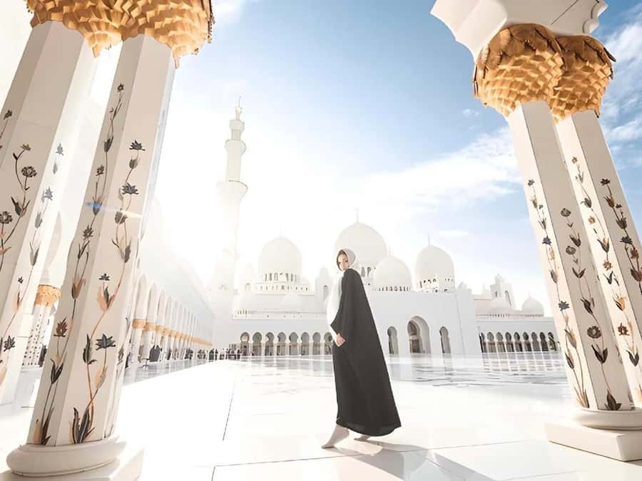 Dubai: Sheikh Zayed Mosque & Warner Bros w/ Transfer - Sheikh Zayed Grand Mosque in 90 minutes