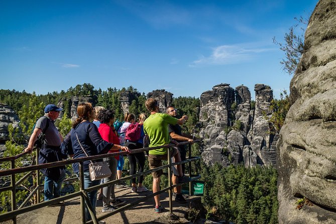 Elbe Canyon & Narnia Movie Locations Day Trip - Leaving Prague in a seven-person van