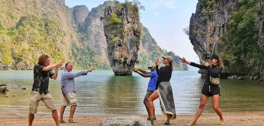 Evening James Bond Island&Plankton Tour by Private longtail. - Canoeing through Koh Talu’s limestone formations