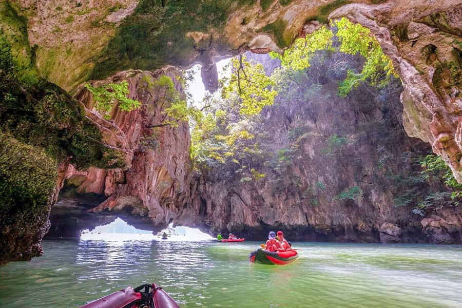 Explore Mangroves, James Bond Island, and Monkey Temple - Sea caves by canoe, with someone else doing the paddling