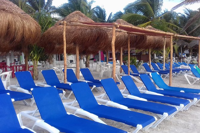 FACILITIES BEACH CLUB For A Day At The Beach At Los Arrecifes Restaurant. - Choosing between loungers, palapas, tables, and chairs