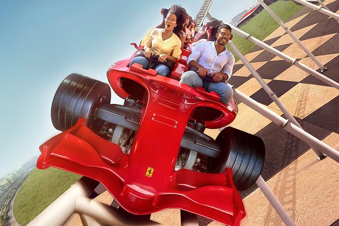 Ferrari World or warner bros Ticket with sharing Transfer - Leaving Dubai by shared coach