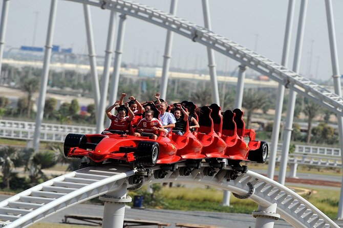 Ferrari world & Warner bros. parks with transfer from Dubai - Ferrari World: speed under the red roof