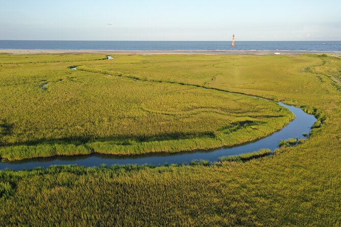 Folly OBX Filming Locations and Pogue Life Boat Tour w/ Dolphins - Cruising behind Folly Beach
