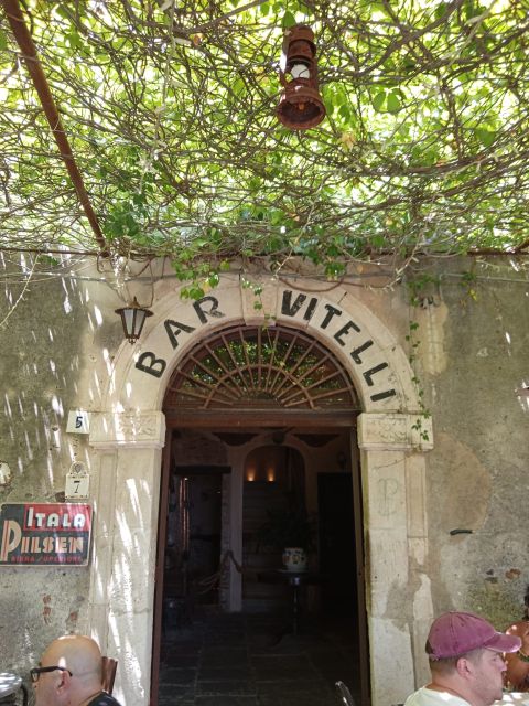 From Catania Private Godfather Tour Forza D'Agro and Savoca - Bar Vitelli, the most social stop