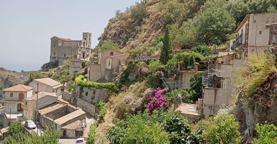 From Catania Private Godfather Tour Forza D'Agro and Savoca - Forza D’Agrò and the first hilltop views