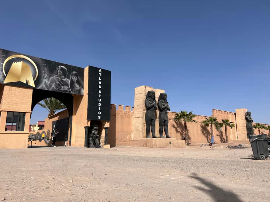 From Marrakech: Kasbah Ait Ben Haddou, Ouarzazate & Studios - Atlas Film Studios: movie history with an €8 admission fee