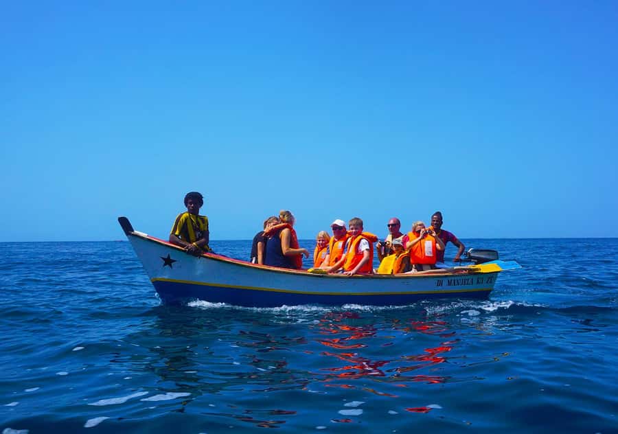 From Praia: Boat Trip, Snorkeling, Cave & BBQ on the Beach - Reading Santiago’s volcanic coast from the water