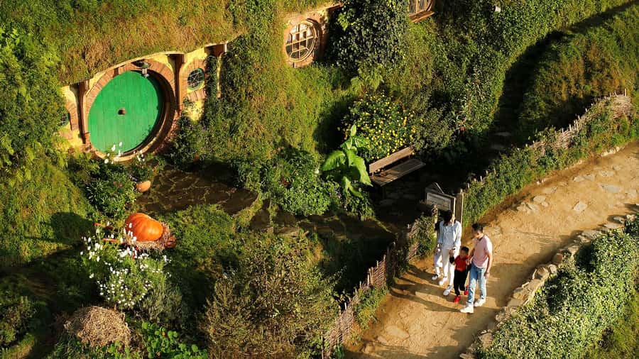 From Rotorua: Hobbiton Movie Set Tour with Festive Lunch - Arriving at a working farm turned film village