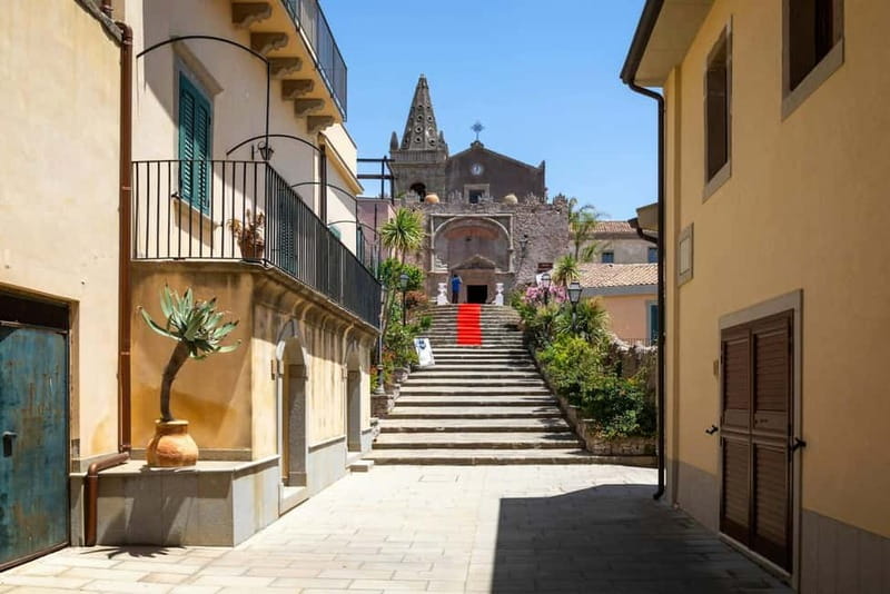 From Taormina Area: The Godfather Sicily Tour - Bar Vitelli and the famous chair