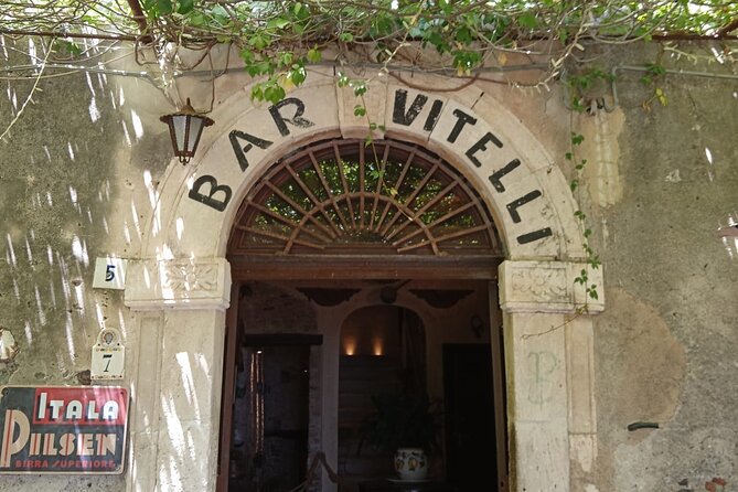 From Taormina Godfather Private Tour Forza D'Agrò and Savoca - Bar Vitelli under the pergola