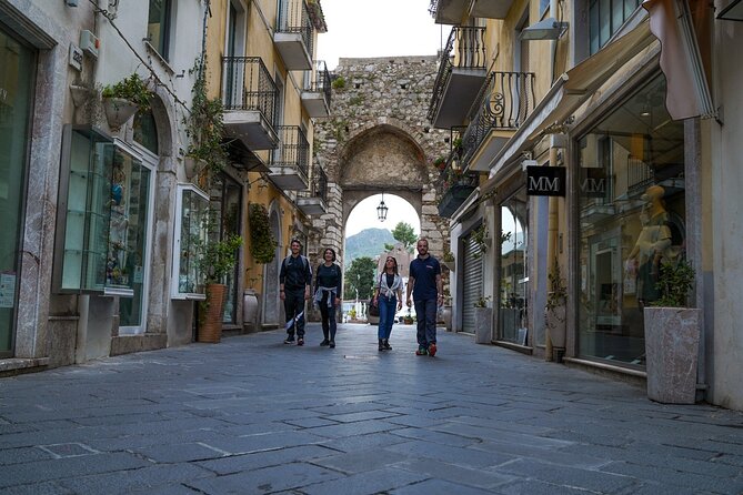 Giardini Naxos, Taormina and Castelmola-White Lotus-From Catania - Entering Taormina through its old gates