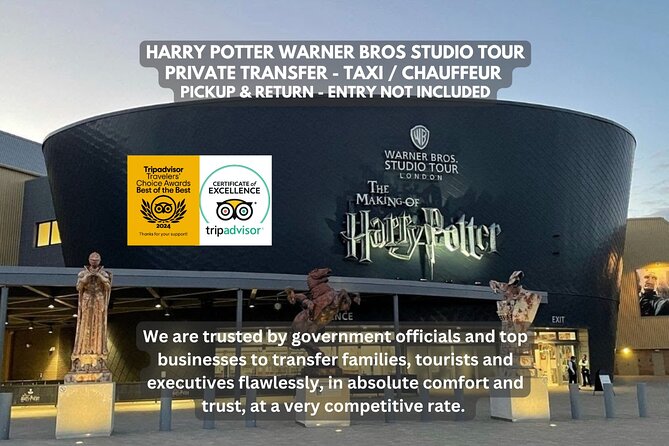 Harry Potter Warner Bros Studio Private Transfer Pickup & Return - Key points to know before booking