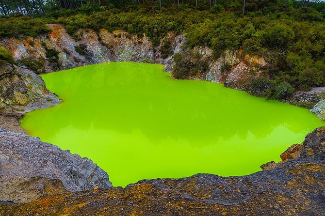 Hobbiton & Rotorua including Wai-O-Tapu - Small Group Tour from Auckland - Rotorua from the van window