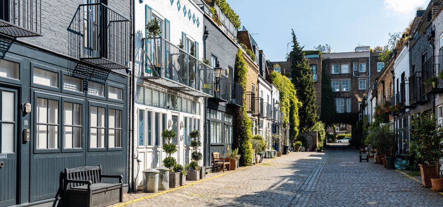 London: Self-Guided Notting Hill Walking Tour with an APP - Simon Close and Denbigh Terrace
