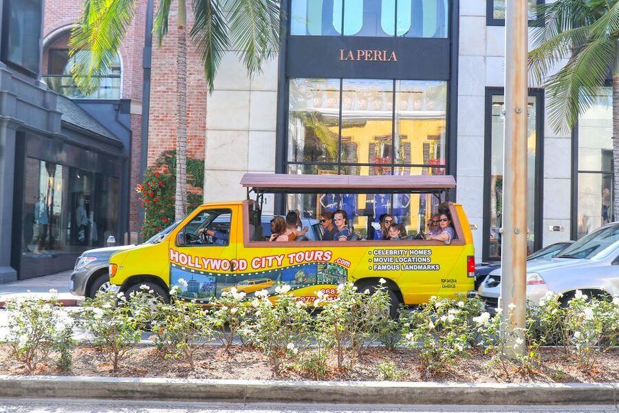 Los Angeles: Hollywood & Celebrity Homes Open-Air Bus Tour - Beverly Hills, Rodeo Drive, and famous addresses