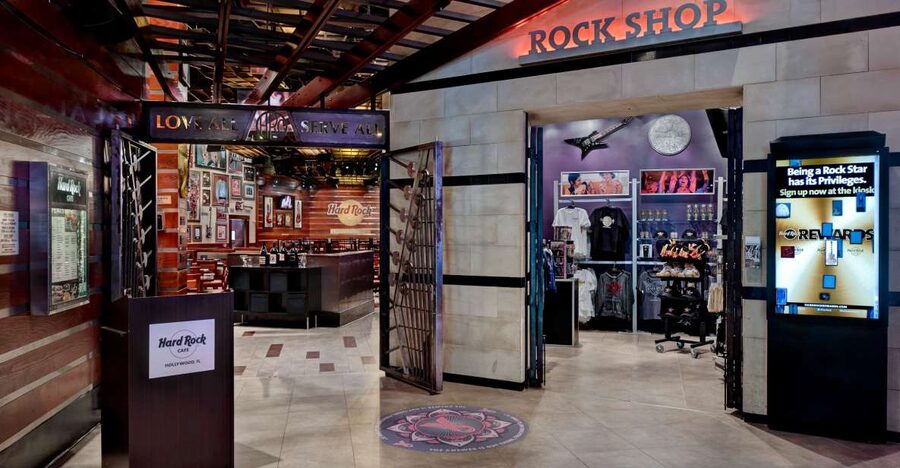Meal at the Hard Rock Cafe Hollywood Florida - Picking between the Acoustic Rock and Electric Rock menus