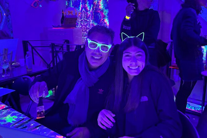 Neon Art Painting Experience in Immersive Studio (No Stop Wine) - A Neon Art Night in Monti