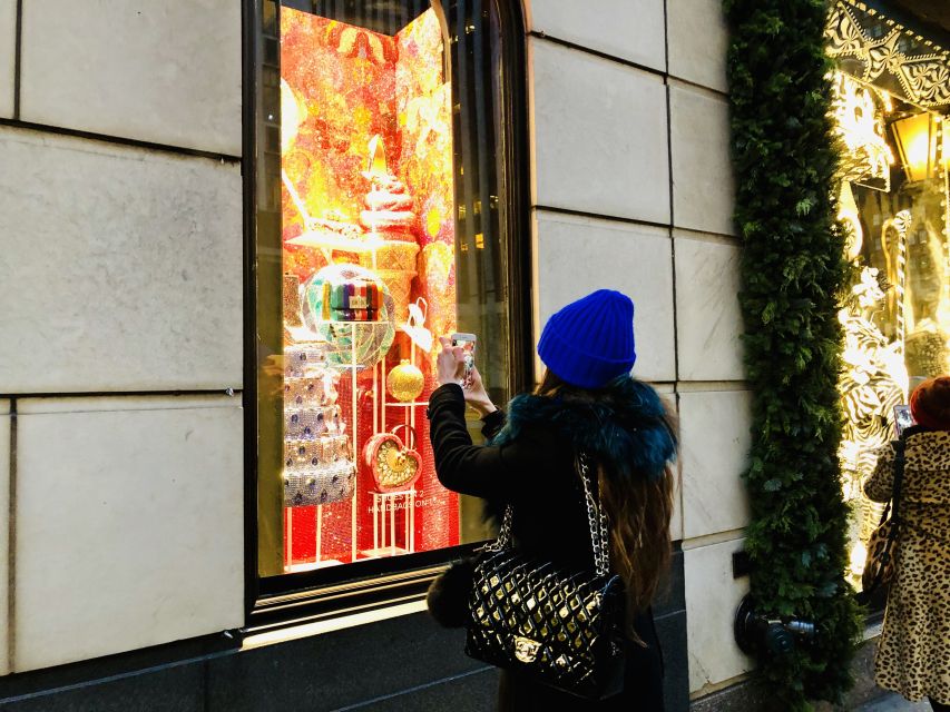 New York Holiday Lights and Movie Sites Bus Tour - Fifth Avenue windows, Macy’s, and holiday decoration overload