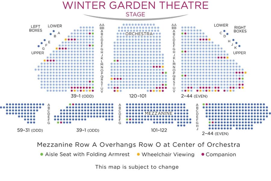 NYC: Mamma Mia! the Musical on Broadway - Choosing seats at the Winter Garden Theatre