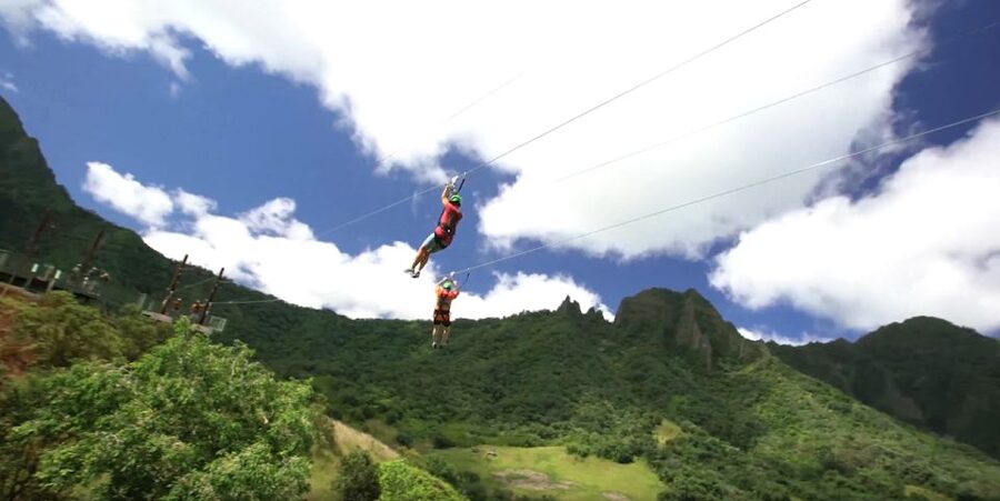 Oahu: Kualoa Jurassic Valley Zipline Tour - Five short hikes through a working valley