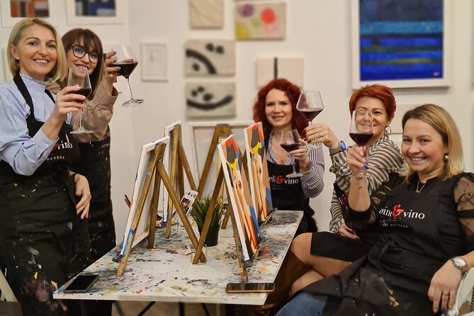 Painting party at Art Bottega - Paint & Wine Studio in Split - Why the Small Group Size Helps