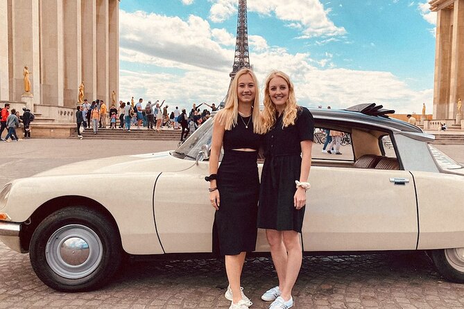Paris TV Show Tour in a Open Top Vintage French Car Citroen DS - Grand avenues, golden bridges, and the final Louvre area