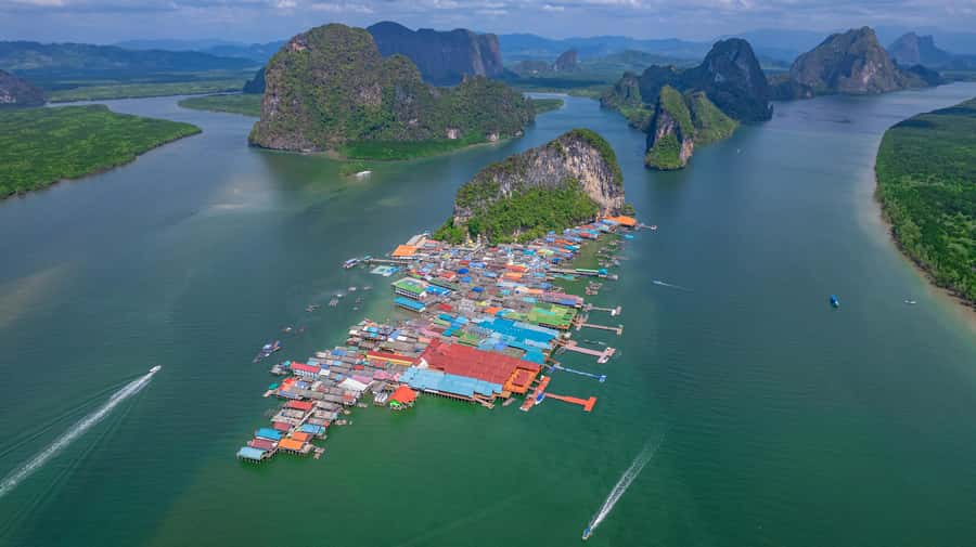 Phuket: Day Trip To Phi Phi, Maya and James Bond Islands - Panak Island and the first limestone scenery