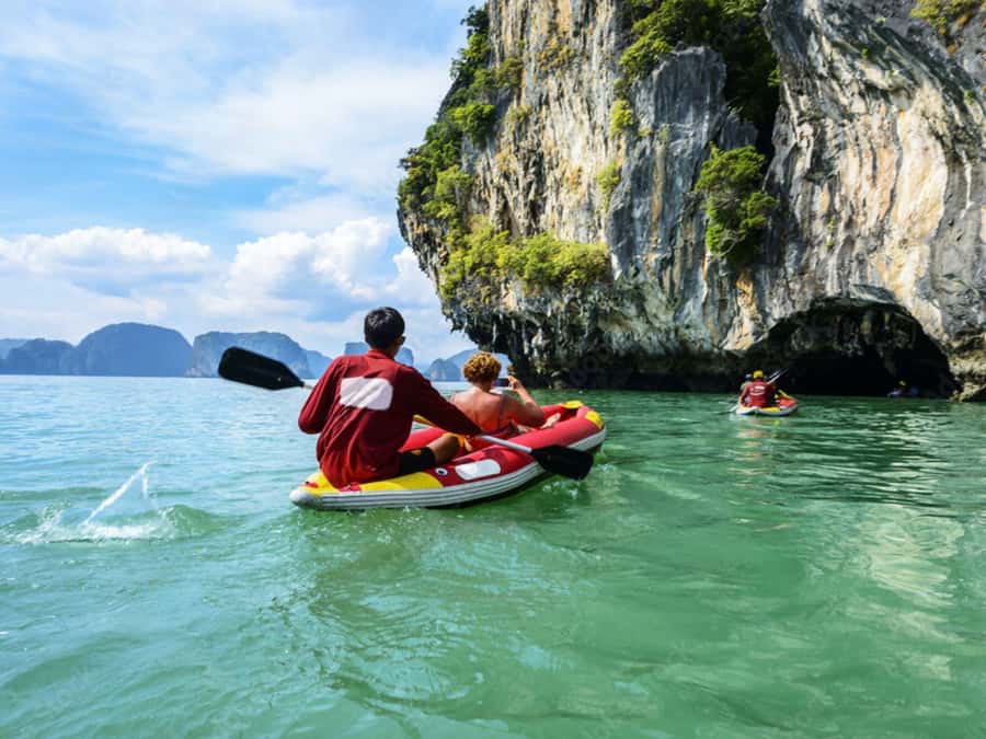 Phuket: James Bond Island Canoeing & Sunset Yacht Dinner - Dinner, drinks, and the sunset return