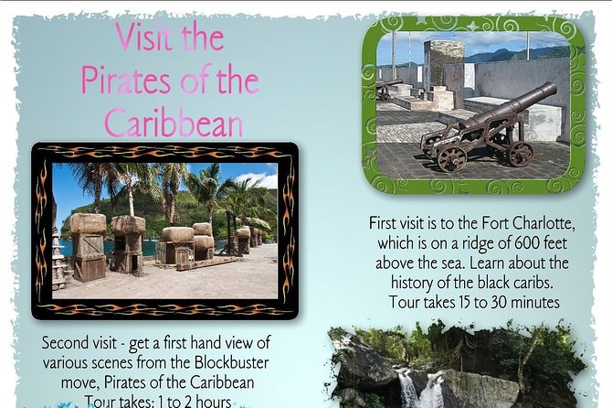 Pirates of the Caribbean SVG with Trubb Taxi Tours - Buccament Beach for the final swim