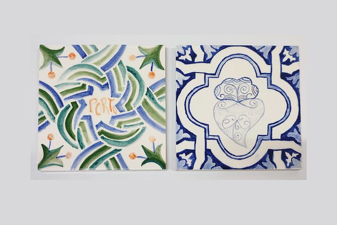 Porto Tile Painting Workshop in artist studio - A short lesson in Portuguese azulejos