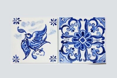 Porto Tile Painting Workshop in artist studio