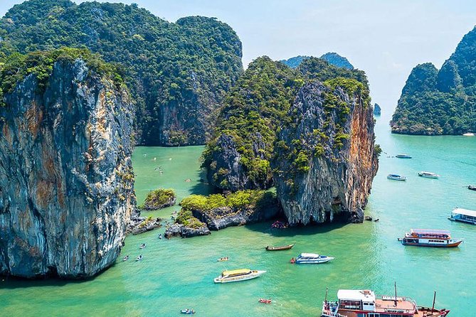 Private VIP Boat to Phang Nga Bay James Bond Island - Limestone cliffs and the first views of the bay