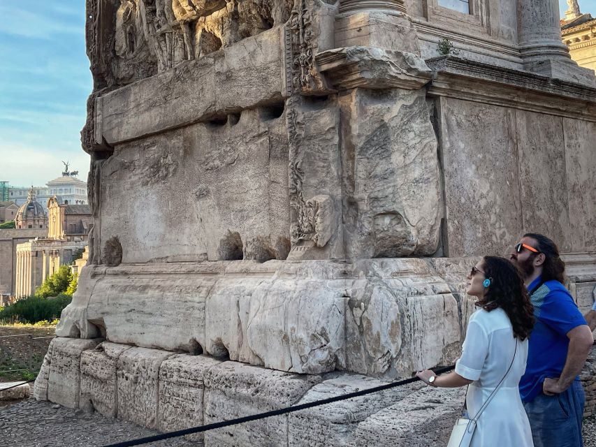 Rome: Colosseum, Gladiator Arena & Roman Forum Private Tour - Walking the Via Sacra and triumphal arches