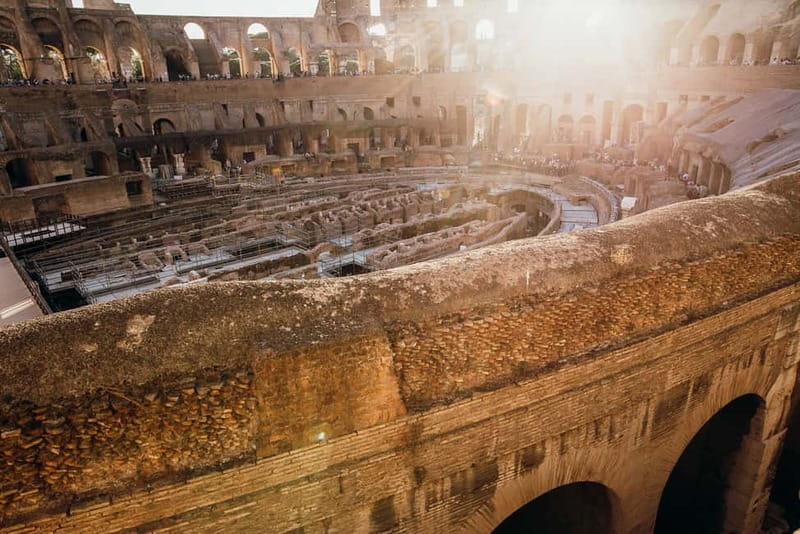 Rome: Gladiator’s Gate and Arena Special Colosseum Access - The Colosseum visit, from arena to upper tier