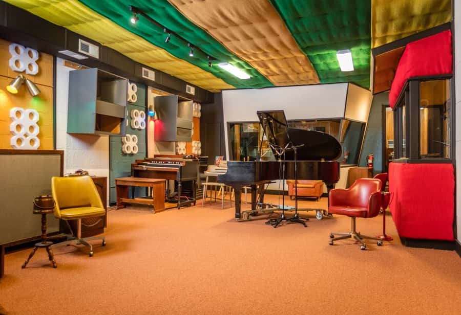 Sheffield: Muscle Shoals Sound Studio Guided Tour - The basement album wall