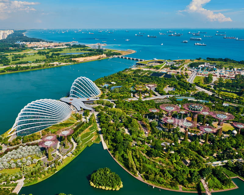 Singapore: Gardens by the Bay & Jurassic World with Pickup - Supertree Grove and the evening Garden Rhapsody
