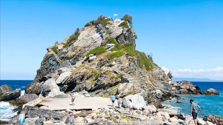 Skiathos: Mamma Mia Island and Beach Day Cruise - From Skiathos port to Skopelos by boat