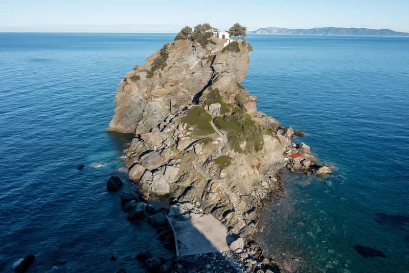 Skopelos: Island Tour, Mamma mia chapel & beaches - A short look at Agioi Taxiarches Monastery