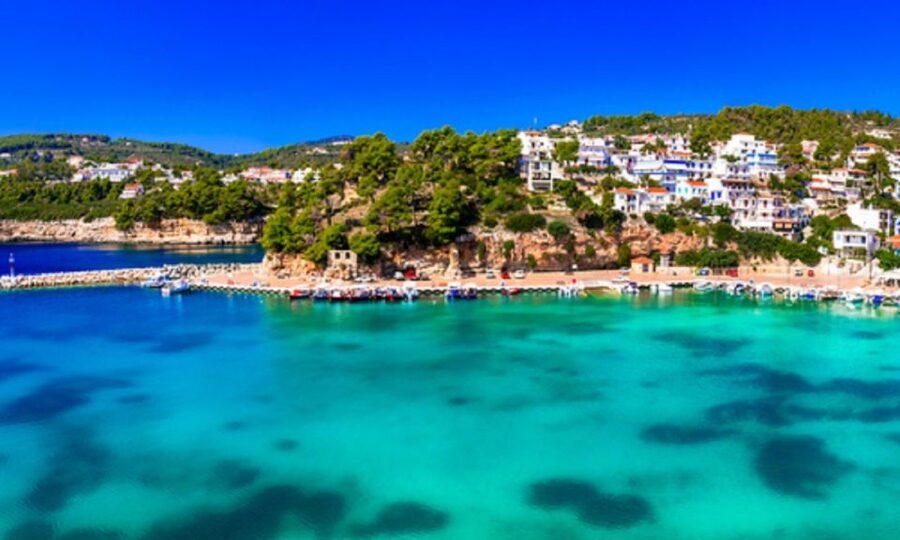 Skopelos: The Mamma Mia Island Tour - Kastani Beach, the film set with limited beach time